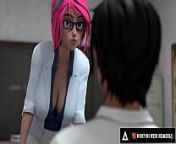 HENTAI SEX UNIVERSITY - Big Titty Hentai MILF Begs For Student's Cum In Front Of The WHOLE CLASS! from uncensored sex scene wolf of wall street 18 adult content
