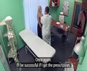 Doctor bangs blonde and cums on her asshole from nurse and doctor bang