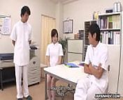Japanese nurse is punished by being roughly fucked and creampied from asian nurse and patient