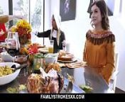 Horny stepfamily fucks each other for thanksgiving ( Brooklyn Chase,Rosalyn Sphinx ) from this av motherless