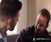 ADULT TIME - Therapist Caden Jackson Gives Straight Client Bruce Jones His First Gay Anal Experience from adult gay