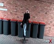 PORNXN Public Pissing in Yoga Pants from panty less public