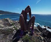 PISS PISS TRAVEL - Cute Russian naked nudist girl public pees on the coast of the Atlantic ocean in Galicia Spain from bbs young naked fkk text html charsetutf 200ty bus star