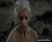 Emilia Clarke Fully Nude in Game of Thrones from amelia clarke nude sex