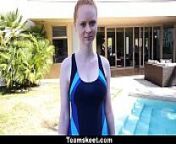 CFNMTeens - Pale Redhead (Ruby Red) Fucked By The Swimming Coach from sunny leone swimming pool full video xxxx bd com