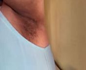 Hairy armpit 3 weeks no shaving with close ups from 脇でいく