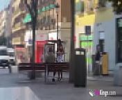 Young 'n shy babe seduces random guys in the streets of Madrid! from fake of naysila mirdad n