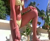 crazy girl 18 yo pee on a public beach right in her panties wet her panties and went to sunbathe from katty roldan