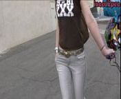 Brookelynne Briar tight pants wetting teaser from pant and shirt
