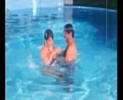 Unmarried Hot Couple Enjoying At Swim Pool from indian swimming pool