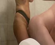 My wife fuck me until I piss on her tits from roed sex