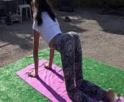 Sexy Yoga Pants Workout from filipino couple sucking and