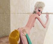 Frozen lesbian - Elsa x Anna - 3D Porn from elsa frozen sex lesbian
