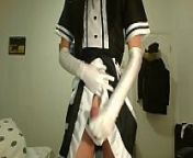Sissy Trap Maid Cleans Up Every Single Drop Of His Cum from ts张思妮奴仆装做爱