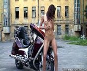 Horny Biker Girl Gets Off Solo from japanese bike ride