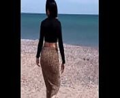 Sexy Latina Beach Fun With Ex husband from neiva mara youtuber teasing dancing nude