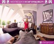 VRBangers.com KATY ROSE LADY IN RED &ndash; BLONDE GIRL IN STOCKINGS VR FUCKS from 180 cm