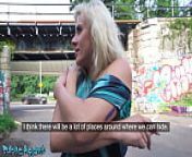 Public Agent - Blonde MILF with natural tits and nice grippy pussy flaps fucks outdoors in a public park from public agent visit dubai park 124 public pickups from public pickups