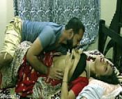 Indian horny unsatisfied wife having sex with BA pass caretaker:: With clear Hindi audio from big bhabhi end small