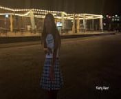 An excited girl 18 y.o. dances in public and shows panties from schoolgrl 18 y o