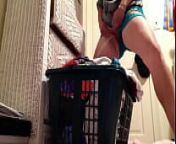 Long piss in the laundry basket from evie ling