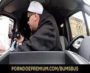BUMS-BUS &ndash; Stunning vixen fucks Barbara Bieber pulsating BBC in the van from suck boobs in bus car park
