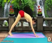 Day 14 of GPP Challenge with Julia V Earth. Muscles stretching and press training in easy variant. from 14 yoga sex videos