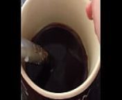 My GF making breast milk coffee from coffee breast milk