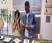 Petite asian babe pounded with bbc in kitchen from japanese vs bbc