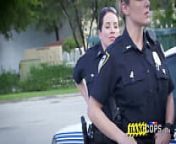 I fuck that bitch d., he says. Female cop starts sucking on the parking lot from female cops