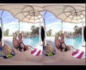 Naughty America VR - Pool Party turns into hot foursome on Memorial Day from america am