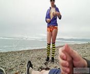 A CRAZY STRANGER ON THE SEA BEACH SIDRED THE EXBITIONIST'S DICK - XSANYANY from 内海博恵