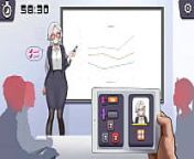 Silver haired lady hentai using a vibrator in a public lecture new hentai gameplay from 銀ガムエロ