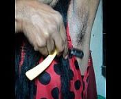 Girl shaving armpits hair by straight razor.AVI from male armpit shave by straight razor in salon