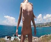 Russian Girl Sasha Bikeyeva - Enjoy the taking views of the nature of Mallorca, the sexuality and passion of a beautiful slender nudist from nudist russian familie