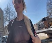 Public city walk in see-through top. Flashing tits to for passer-by to see. from 云顶娱乐城线路✔️㊙️推（7878·me云顶娱乐城线路✔️㊙️推（7878·me kph