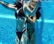 Diana Rius and Sheril Blossom hot lesbians underwater from sheril roman