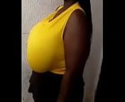 Huge breasted African girl dancing from ebony breast