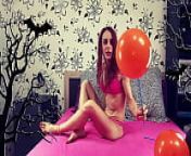 Halloween balloon popping by Naughty Adeline from yes boos song