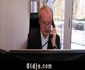 Old boss fuck his sexy young assistant in the office from teen sexi teen fucking old man