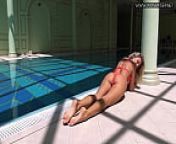 Very hot Russian pornstar by the pool Mary Kalisy from xxxwater net
