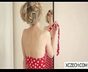 Czech girl showing body and masturbating from lezbian pis
