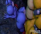 Bowser fucks Yoshi's thick ass hard from 2 in 1 bowser fucks peach and gangbang