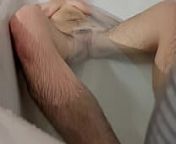 hairy ftm in the tub showing off bush and shaving full video from ftm gay porno