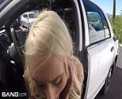 Caught on CCTV! Wife sucks off cop to get her husband off from sucking tits in the car i bet you would milk my perfect boobs anywhere