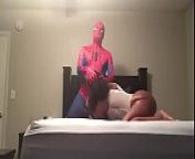 Fucking my ebony black girlfriend in my spiderman suit. from spiderman