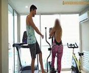 Big Booty Venezuelan Rides A Big Dick After A Gym Workout from tamanna bhatia hot workout gym