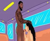 King Nasir BBC vsBig booty latina Queen Rogue in Bang Bus hentai cartoon parody from bus 11980