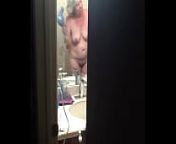 Granny shower spycam from short time low quality video