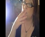BBW Domme Tina Snua Chain Smoking 3 Vogue Slim Cigarettes With Nose Exhales & Dangling from cigarette smoking